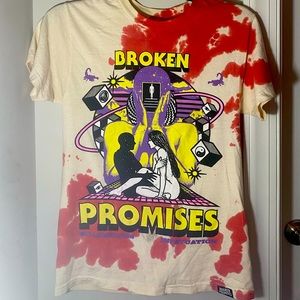 COPY - Broken Promises Fantasy & Reality white tie dyeT-shirt STILL AVAILABLE